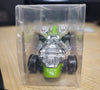2009 Hot Wheels Draggin' Tales Insect Green/Blue Race Car With Case