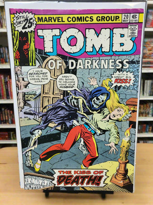 Tomb Of Darkness #20 (1976) Skeleton Kiss Cover Stan Lee Script FINE Bronze Horror