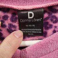 Donna Loren Pink 1x Fleece 100% Polyester Pink Super Soft Sweatshirt