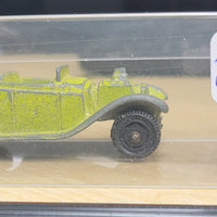 1970s Vintage Tootsie Toy Green Metal Roadster Die-Cast Car with Case