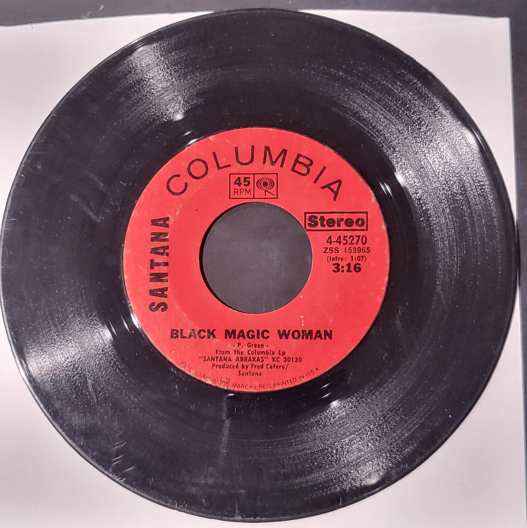 Santana Black Magic Woman / Hope You're Feeling Better Columbia 45rpm Record 1970