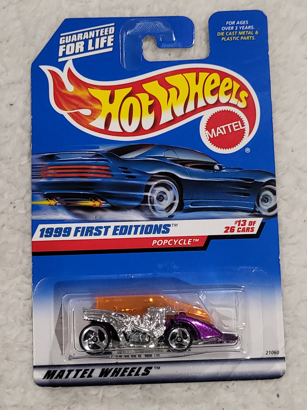 1999 Hot Wheels #913 First Editions Popcycle #13 of 26 Purple/Orange Hot Rod NEW