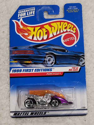 1999 Hot Wheels #913 First Editions Popcycle #13 of 26 Purple/Orange Hot Rod NEW