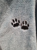 Vintage Animal Rescue Site Turqouise Plush Large Paw Print Polyester Jacket