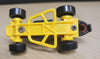1996 Hot Wheels Slideout Brown/Yellow Base Die Cast Car Gold 5 Spoke w/Case