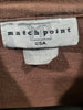 Vintage 1990's Match Point USA Small Cotton Linen Button Down Cat Shirt W/Pockets