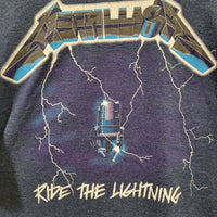 Metallica Ride The Lightning Heavy Metal Music Blue 2XL (XXL) Short Sleeves T-Shirt