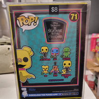2022 Funko Pop Disney Nightmare Before Christmas #71 Blacklight Zero With Case