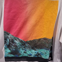 Hollister California Medium White Long Sleeves Shirt Surf Design