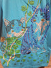 Kris Michele Vintage 90's Rhinestones Sequin Eyes Blue Cats Short Sleeve Shirt