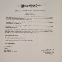 1987 TSR D&D The Art Of The Dragonlance Saga First Printing Dungeons & Dragons Book