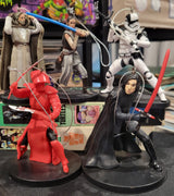Disney Star Wars Set of 5 Cake Toppers/Ornament Figures Rey Luke Skywalker & More