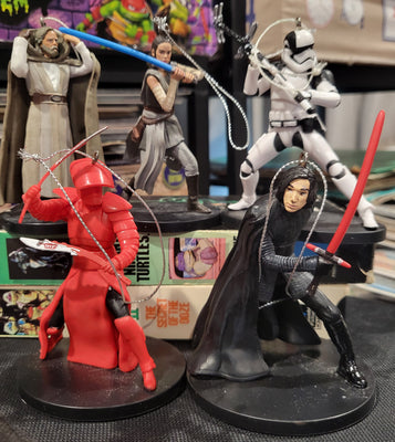 Disney Star Wars Set of 5 Cake Toppers/Ornament Figures Rey Luke Skywalker & More