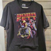 Star Wars Mad Engine Hot Topic Boba Fett 2XL (XXL) Black Retro Graphic T-Shirt