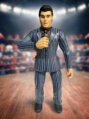 1999 Jakks WWE WWF Rare Shane McMahon Blue Pinstripe Suit Wrestling Figure w/Mic