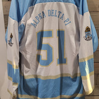 Alpha Delta Pi #51 College Sorority TCL Medium Jersey Style Long Sleeves Decorative Shirt