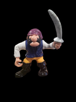 1994 Vintage Fisher Price Great Adventures 2 Pirate Captain Action Figure From Shark Set