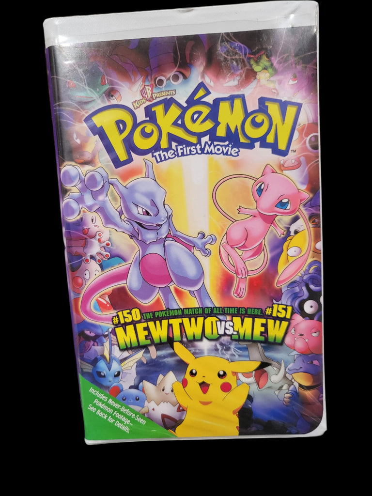 Pokemon The First Movie Clamshell VHS Tape Mewtwo vs. Mew 2000 ...