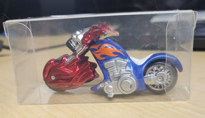 2007 Maisto Lobo 1:64 Blue Voodoo Skull Die-Cast Series XIII Motorcycle w/Case