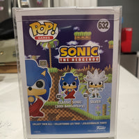 2021 Funko Games Classic Sonic Vinyl Figure #632 Sealed With Protector Case