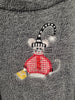 Vintage Avalon Plus 1x Gray Cat & Mouse Themed Long Sleeves Plush Sweatshirt
