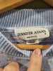 Vintage Jennifer Adams 80s Blue Sparkle Embroidered Cat Themed Holiday Sweater
