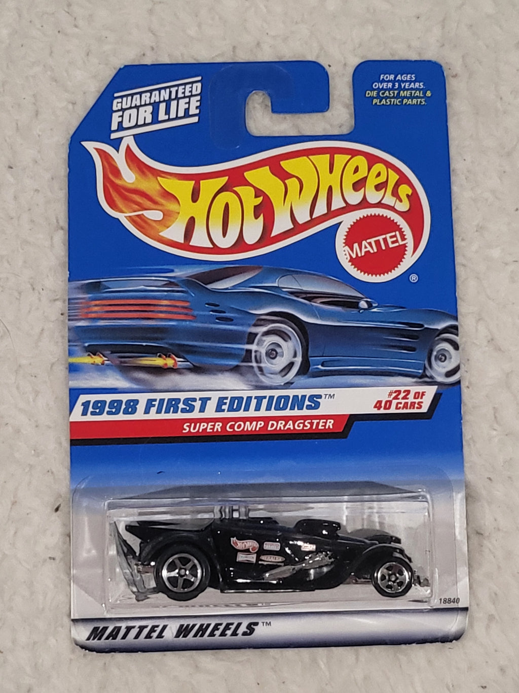 1998 Hot Wheels First Editions #22 of 40 Super Comp Dragster #655 Car NEW