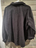 Women's Peanuts Fleece Button Up Embroidered Black Soot XL (16/18) Shacket EX