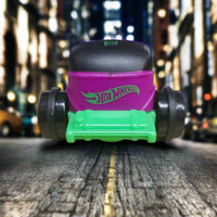 2016 McDonalds DC Universe Hot Wheels Joker Purple/Green Pullback Plastic Car