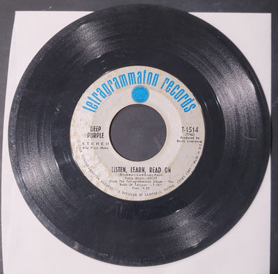 Deep Purple River Deep Mountain High/Listen Learn Read On 45rpm Record 1968