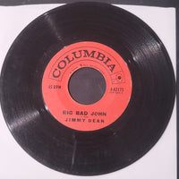 Jimmy Dean I Won't Go Hunting With You Jake / Big Bad John 45rpm Record 1961 Country