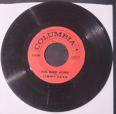 Jimmy Dean I Won't Go Hunting With You Jake / Big Bad John 45rpm Record 1961 Country