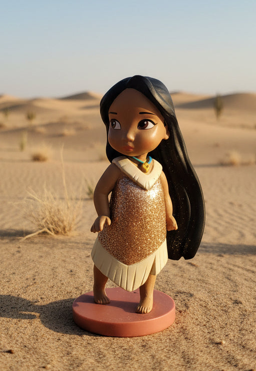 Walt Disney Animators Collection 3" Toddler Pocahontas Glitter Dress Variant Figure