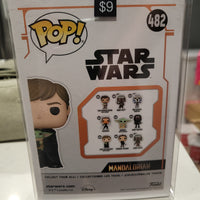 2021 Funko Pop Star Wars #482 Luke Skywalker With Grogu With Protective Case