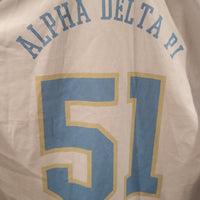 Alpha Delta Pi #51 College Sorority TCL Medium Jersey Style Long Sleeves Decorative Shirt