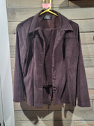 Vintage 1990s Petites By Wildlife Sportswear Brown Jacket & Pants Set Size MEDIUM