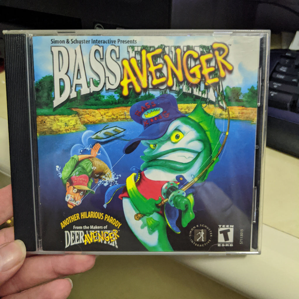 Bass Avenger PC CD Fishing Parody Game by Simon & Schuster Interactive
