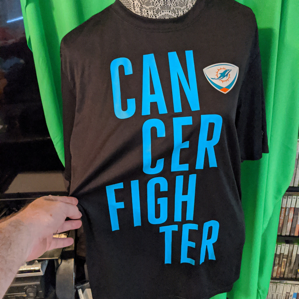 A4 Medium Miami Dolphins Cancer Fighter DCCIX Shirt