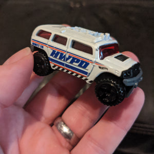 2013 Hot Wheels Police Pursuit Rockster White HWPD Hummer Thailand