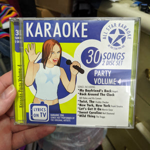 All Star Karaoke Party Volume 4 CD - 30 Songs - 2 Disc Set