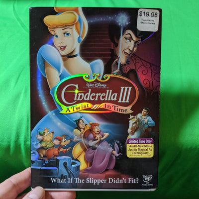 Walt Disney Cinderella III A Twist In Time DVD with Slipcover
