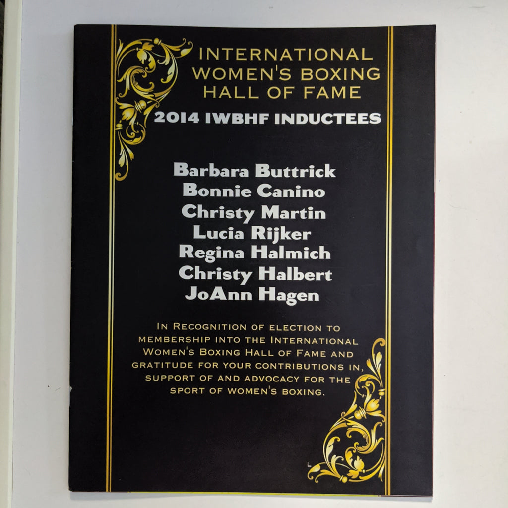 Boxing Program - 2014 International Women's Boxing Hall of Fame Ceremony IWBHF