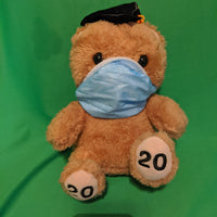 Hallmark 2020 8" Tall Pandemic Graduation Teddy Bear with Facemask