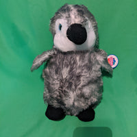 Nanco 11" Plush RARE Blue Glitter Eyes Gray and White Penguin New With Tag NWT