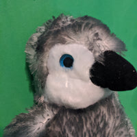 Nanco 11" Plush RARE Blue Glitter Eyes Gray and White Penguin New With Tag NWT