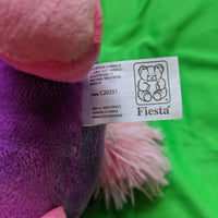 Fiesta 8" Round Purple Pink Yellow Unicorn Plush Doll C20251