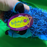 Redemption Plus 7" Glitter Eyes Plush BLUE Hedgehog Stuffed Animal NWT NEW