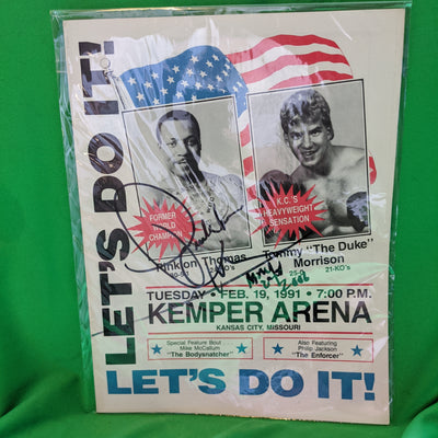 Pinklon Thomas/Tommy Morrison Kemper Arena USA Boxing Signed Program 2/19/91