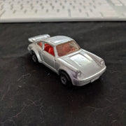 1978 Matchbox Lesney Superfast #3 Porsche Turbo Silver / Red Interior w/Hitch