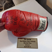 RARE Signed Everlast Boxing Glove David Tua "Samoan Beast" w/Personalized Plate